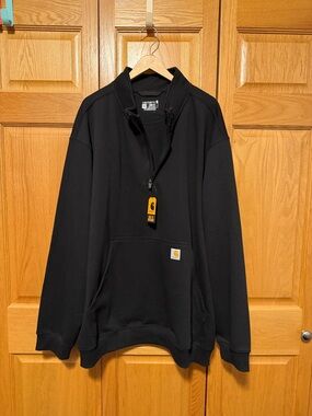 Carhartt Men’s Black Zip-Up Pullover Sweatshirt size 4XL New
